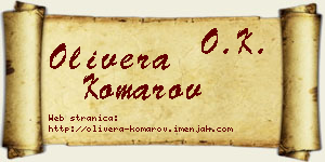 Olivera Komarov vizit kartica